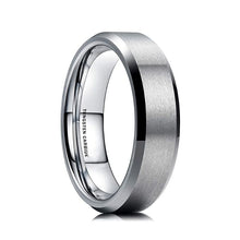 Load image into Gallery viewer, 6mm Polished Matte Brushed Finish Tungsten Carbide  Wedding Band Ring
