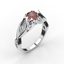 Load image into Gallery viewer, Celtic 1.0 Carat Sapphire/Ruby Diamond Gold Engagement Ring
