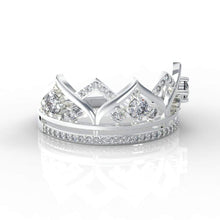 Load image into Gallery viewer, &#39;&#39;Your Majesty&#39;&#39; Diamond Tiara 14k Gold Ring - Giliarto
