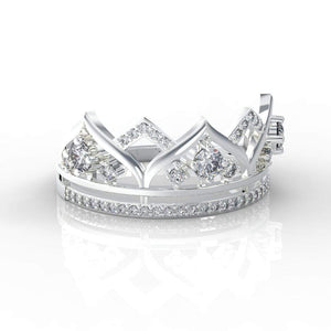 ''Your Majesty'' Diamond Tiara 14k Gold Ring - Giliarto