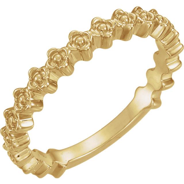 Clover Stackable Ring 14K Gold Yellow - Giliarto