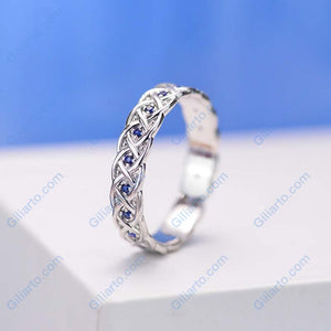 Blue Sapphire Gold Giliarto Eternity Ring