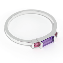 Load image into Gallery viewer, 0.3 Carat Giliarto Amethyst  Gold Promissory Ring
