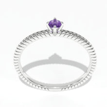Load image into Gallery viewer, 0.15 Carat Giliarto Amethyst  Gold Promissory Ring
