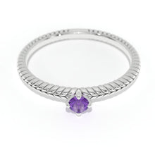 Load image into Gallery viewer, 0.15 Carat Giliarto Amethyst  Gold Promissory Ring
