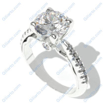 Load image into Gallery viewer, 2.2 Carat Giliarto Moissanite Gold Engagement Ring

