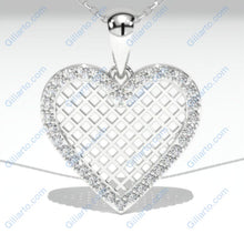 Load image into Gallery viewer, Love Heart Pendant Necklace 14K White Gold
