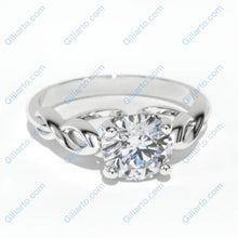Load image into Gallery viewer, 2.0 Carat Moissanite Lattice White Gold Engagement Ring
