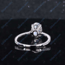 Load image into Gallery viewer, 3 Carat Oval Giliarto Moissanite Hidden Halo Engagement Ring
