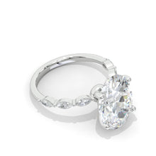 Load image into Gallery viewer, Oval Cut 14x10mm Giliarto Moissanite Diamond White Gold Engagement Ring
