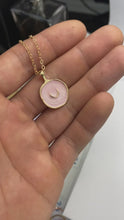 Load and play video in Gallery viewer, Yellow Gold Plated Coin Pendant Necklace. Moon Pendant Necklace For Women Friends Necklace
