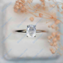 Load image into Gallery viewer, 1 Carat Moonstone 14K White Gold Engagement Promissory Ring
