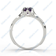 Load image into Gallery viewer, 0.8 Carat &#39;&#39;Queen of the North&#39;&#39; purple Amethyst Engagement Ring - Giliarto 
