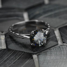 Load image into Gallery viewer, 2.0 Carat Gray Moissanite  Engagement Ring
