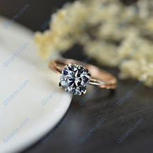 Load image into Gallery viewer, Gray Moissanite Diamond Engagement Eternity Ring
