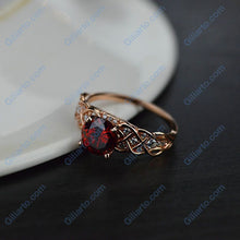 Load image into Gallery viewer, Lattice Ruby Giliarto Gold Engagement Ring
