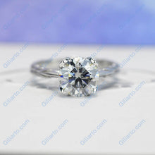 Load image into Gallery viewer, MILA 2 Carat Gray Moissanite Flower Engagement Eternity Ring
