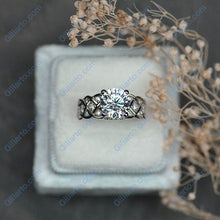 Load image into Gallery viewer, 2.0 Carat  Moissanite Celtic Lattice Engagement White Gold Ring
