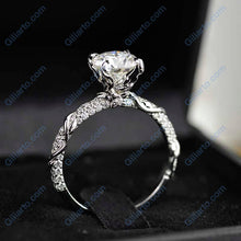 Load image into Gallery viewer, 2.0 Carat Moissanite Giliarto Engagement Ring-58 round accents  0.4 TCW 14K White Gold
