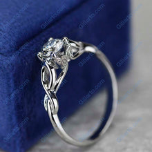 Load image into Gallery viewer, 1.0 Carat Moissanite Lattice White Gold Engagement Ring
