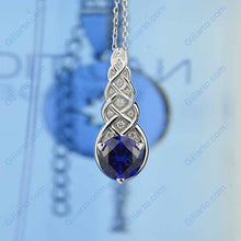 Load image into Gallery viewer, 2 Carat Sapphire Diamond Pendants
