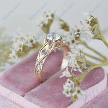 Load image into Gallery viewer, 1.0 Carat &#39;&#39;Queen of the North&#39;&#39; Moissanite Engagement Ring 14K Rose Gold
