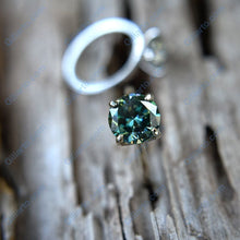 Load image into Gallery viewer, 3.6 Carat Green Moissanite Stone 10K White Gold Ring
