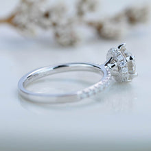 Load image into Gallery viewer, 14K White Gold 2 Carat Round Moissanite Six Prong Hidden Engagement Ring
