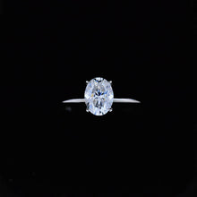 Load image into Gallery viewer, 3 Carat Oval Moissanite 14K White Gold Engagement Promissory Ring
