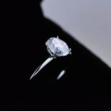Load image into Gallery viewer, 3 Carat Oval Moissanite 14K White Gold Engagement Promissory Ring
