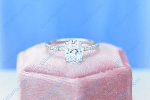 2 Carat Oval Diamond Imitation Gem Engagement Ring