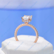 Load image into Gallery viewer, 3 Carat Giliarto Radiant Cut Moissanite Hidden Halo Engagement Ring
