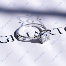 Load image into Gallery viewer, 1.5 Carat Princess Cut Moissanite Giliarto Engagement Ring

