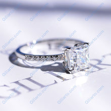 Load image into Gallery viewer, 1.5 Carat Princess Cut Moissanite Giliarto Engagement Ring
