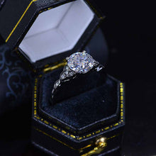 Load image into Gallery viewer, 2 Carat Moissanite Celtic Engagement Black Gold Ring
