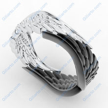 Load image into Gallery viewer, 14K White Gold Wings Ring

