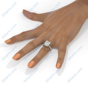 5 Carat Giliarto Emerald Cut Moissanite Hidden Halo Engagement Ring5 Carat Giliarto Emerald Cut Moissanite Hidden Halo Engagement Ring
