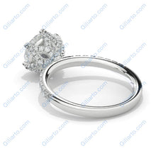 Load image into Gallery viewer, 2 Carat Six Prongs  Halo Giliarto Moissanite Diamond White Gold Engagement  Ring
