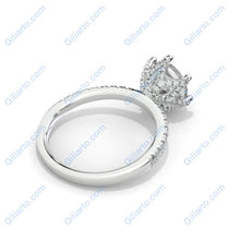 Load image into Gallery viewer, 2 Carat Six Prongs  Halo Giliarto Moissanite Diamond White Gold Engagement  Ring
