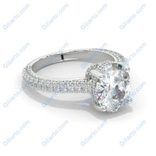 Load image into Gallery viewer, Luxury 3 Carat Oval Moissanite Hidden Halo Gold Engagement Ring
