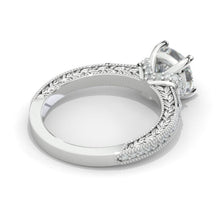 Load image into Gallery viewer, 2 Carat Cushion Cut Vintage Style Giliarto Moissanite White Gold Engagement Ring
