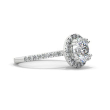 Load image into Gallery viewer, 2 Carat Giliarto Moissanite Halo Gold Engagement Promissory Ring
