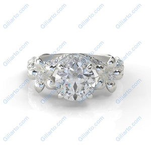 2.0 Carat Moissanite Diamond Engagement Ring - Giliarto