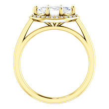Load image into Gallery viewer, 14K Yellow Gold 10x5 mm Forever One Moissanite Marquise 1/10 CTW Diamond  Engagement Ring
