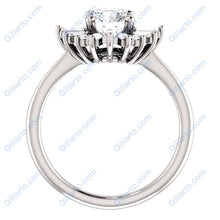 Load image into Gallery viewer, 14K White Gold 6.5 mm Round Forever One Moissanite 1/2 CTW Diamond Engagement Ring
