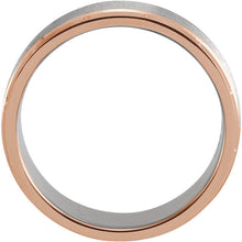 Load image into Gallery viewer, 14K Rose &amp; White 7 mm Comfort-Fit Band with Matte Finish
