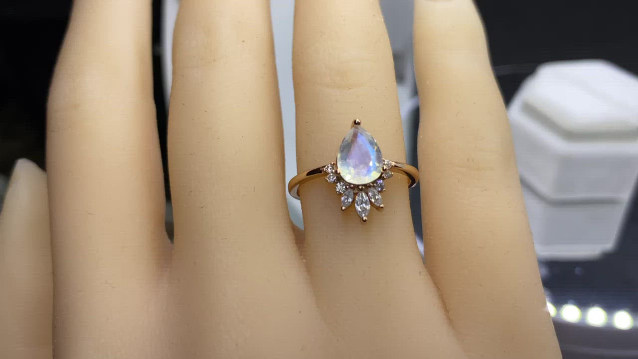 Moonstone Rings by Moon Magic | Worldwide Delivery