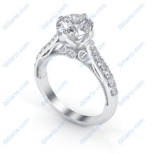 Load image into Gallery viewer, Carat Grey Moissanite Engagement 14K White Gold Ring
