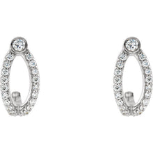 Load image into Gallery viewer, 14K Rose 1/3 CTW Diamond J-Hoop Earrings
