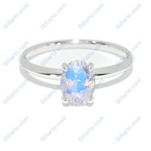 Load image into Gallery viewer, 2 Carat Moonstone 14K White Gold Engagement Promissory Ring
